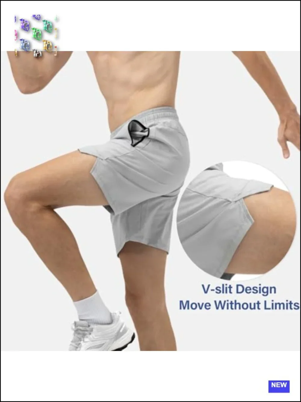 Men's Athletic Running Shorts 3 Pack Quick Dry Gym Workout with Zipper Pockets